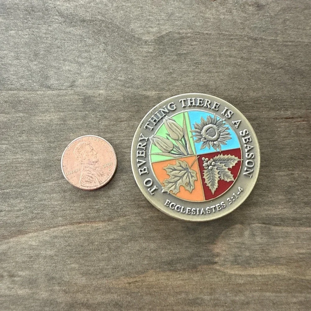 Vintage Token Challenge Coin Ecclesiastes 3:1-4 Religious Christian